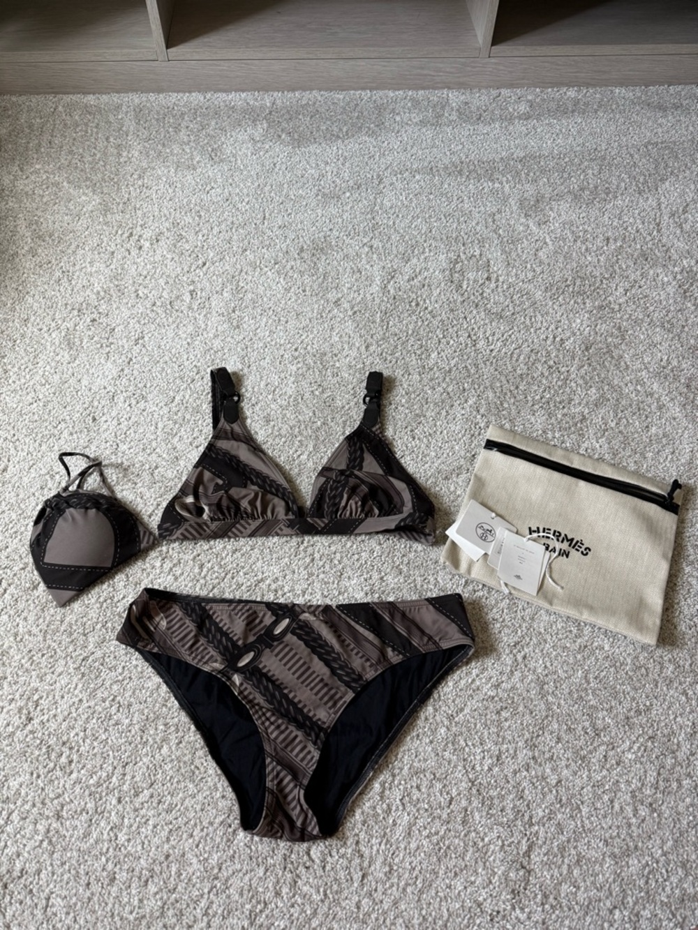 Hermes Two Piece Swimsuit Bikini Sz. 40